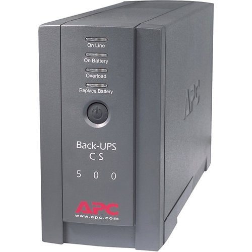 APC BK500BLK Back-UPS CS 500VA, 120V, NEMA Outlets, (3-Surge), Black