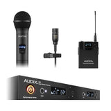 Audix AP42C210B Wireless Microphone System with R42 2-Channel Diversity Receiver, H60 OM2 Handheld Transmitter, B60 L10 Bodypack Transmitter, and ADX 10 Lavalier Microphone, 554 MHz-586 MHz