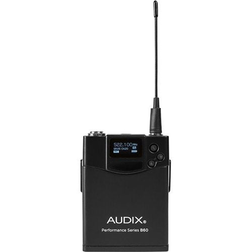 Audix AP62BP Wireless Microphone System 522 Hz 586MHz with R62 2-Channel Receiver 2 B60 Bodypack Transmitters 2 Antennas