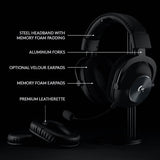 Logitech 981-000906 Logitech G PRO X Wireless Gaming Headset with Blue VO!CE, Black