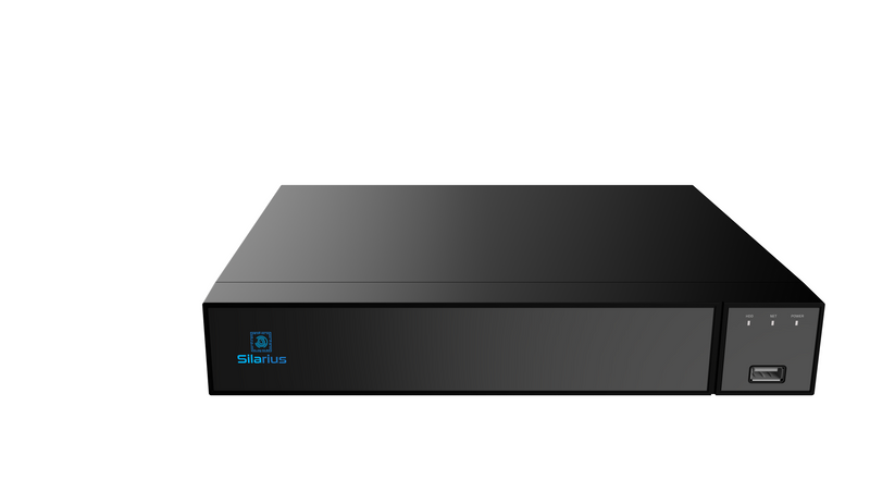 Silarius Pro Series SIL-NVR4CHPOE 9CH total, 4-Channels 4K POE NVR Gigabit, NVR, NO HDD