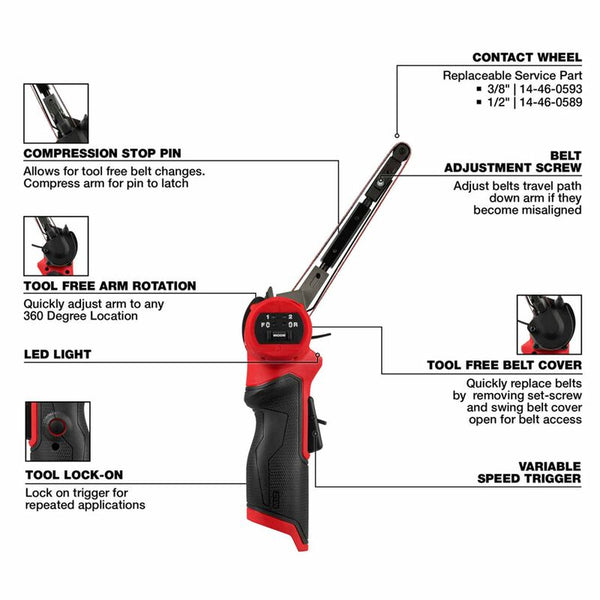 MILWAUKEE 2482-20 M12 FUEL™ 1/2" X 18" Bandfile