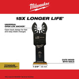 MILWAUKEE 49-25-1231 OPEN-LOK™ 1-3/8" Titanium Enhanced Bi-Metal Multi-Material Blade