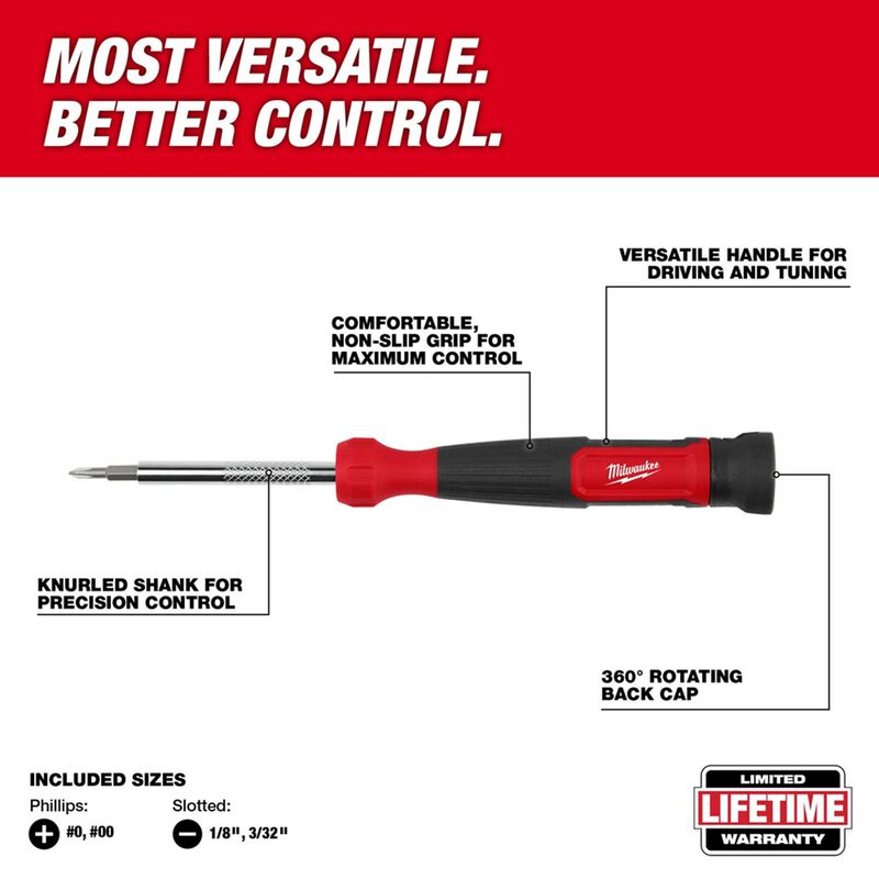 MILWAUKEE 48-22-2930 4-in-1 Precision Multi-Bit Screwdriver