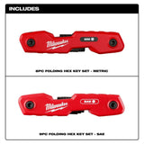 MILWAUKEE  48-22-2183 2 Piece 17-Key SAE/Metric Folding Hex Key Sets