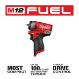 MILWAUKEE 2552-20 M12 FUEL™ 1/4" Stubby Impact Wrench