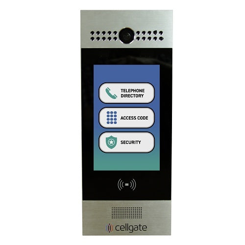 Cellgate AA1MSE-WP-INT Watchman W461 INT Telephone Entry with Live Streaming Video for Multi-Family or Commercial Applications, 7.5" Color Display, Weather Proof Surface-Mount