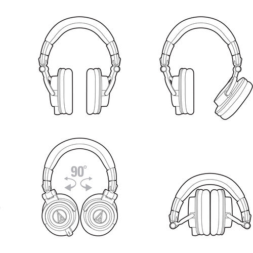 Audio-Technica ATH M50x Professional Studio Monitor Headphones