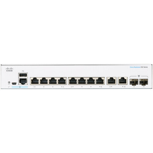 Cisco CBS350-8P-2G 8-Port Gigabit PoE+ Compliant Managed Network Switch with SFP/RJ45 Combo (67W)