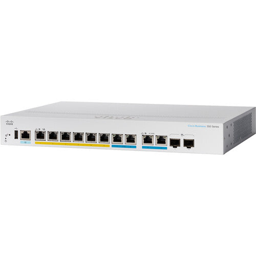 Cisco CBS350-8MGP-2X 8-Port Multi-Gig PoE+ Compliant Managed Network Switch with Multi-Gig SFP+/RJ45 Combo Ports (124W)