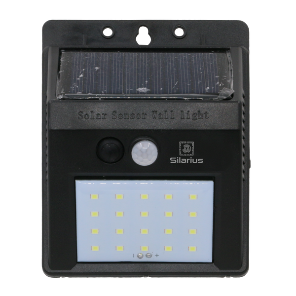 Silarius SIL-SOLARMOTION55 IP65 Solar PIR Motion detect light w Solar panel: 5.5V 100ma 0.55W