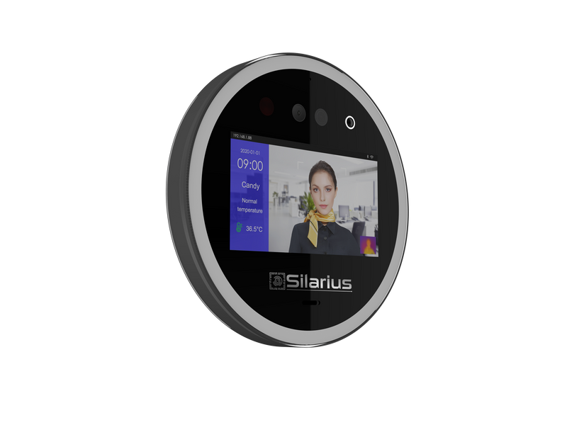 Silarius SIL‐ACCESSTEMP Smart Face Recognition, Temperature Measurement Device, Employee time management Device (NDAA Compliant)