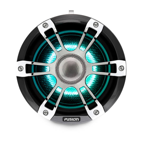 Fusion® 010-02439-00 Signature Series 3 7.7" 280 Watt Sports Chrome Marine Wake Tower Speakers (Pair) with CRGBW