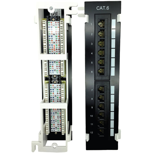 W Box Technology 0E-C6PP12V CAT6 PATCH PANEL 12 PORT VERT