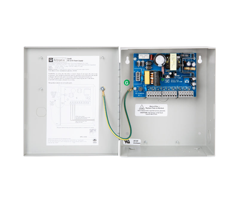 Altronix SAV9D CCTV Power Supply with 9 PTC Class 2 Outputs, 12VDC @ 5A, 115VAC