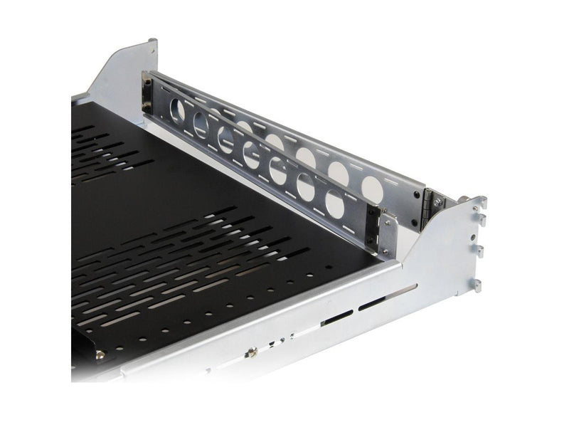 StarTech UNISLDSHF192 2U 50lb Sliding Vented Rack Mount Shelf with integrated cable management