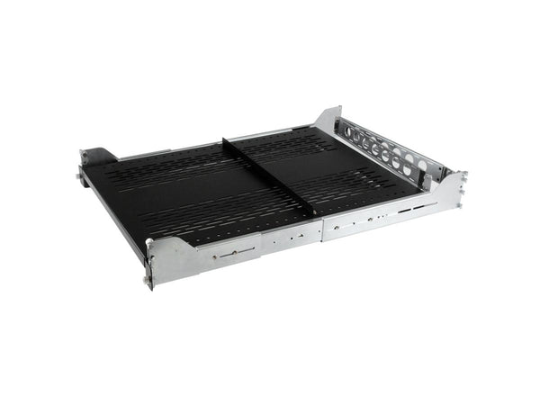 StarTech UNISLDSHF19M 2U 125lb Sliding Vented Rack Mount Shelf with integrated cable management