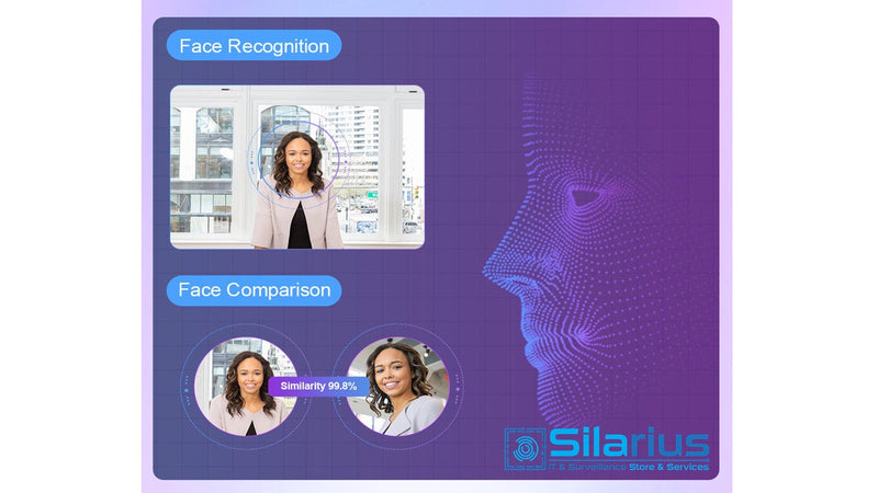 Silarius Pro Series SIL-NVRAI166 36-Channels 4K AI NVR Gigabit 12MP Face Recognition, Face comparison, NVR, 6TB HDD