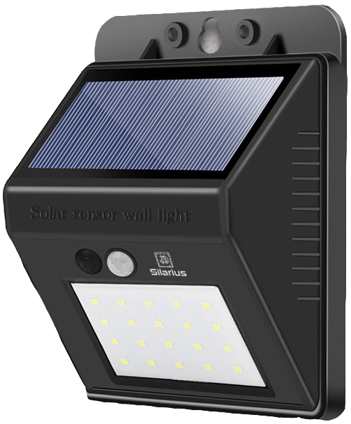 Silarius SIL-SOLARMOTION55 IP65 Solar PIR Motion detect light w Solar panel: 5.5V 100ma 0.55W