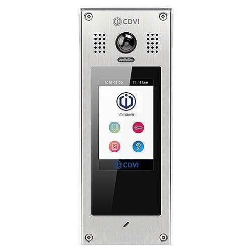 CDVI IP-MDS Multi-Door Touch Screen Outdoor IP Station, Flush Mount