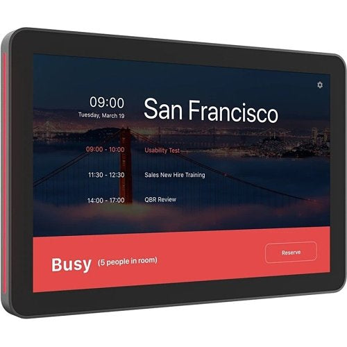 Logitech 952-000091 Tap Scheduler for Meeting Rooms, 10.1" Touchscreen, Graphite